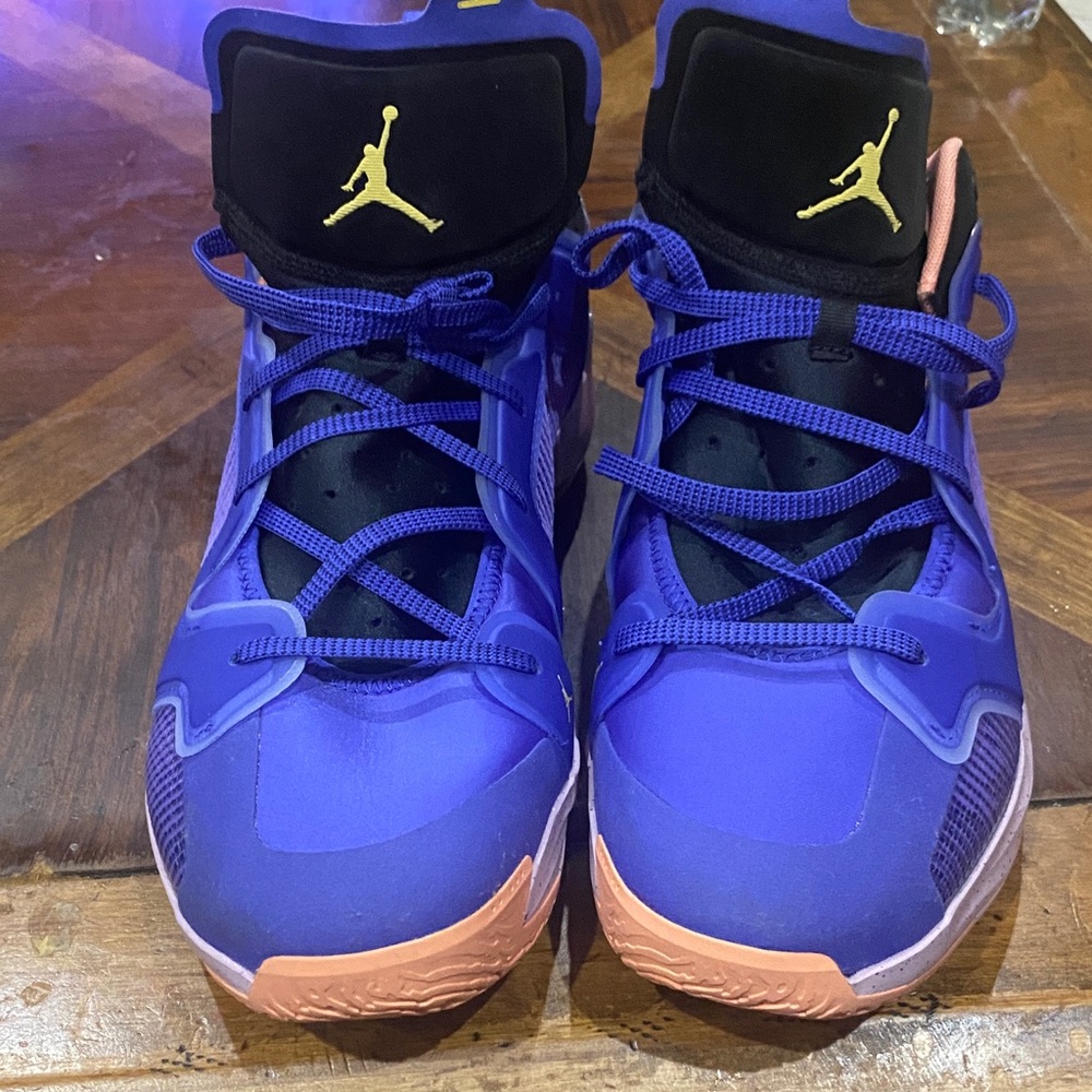 Air Jordan 37 Low Lapis Purple and Black Athletic Shoes